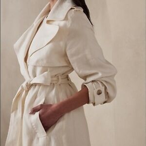 NWT Banana Republic Silvia Linen Trench Coat